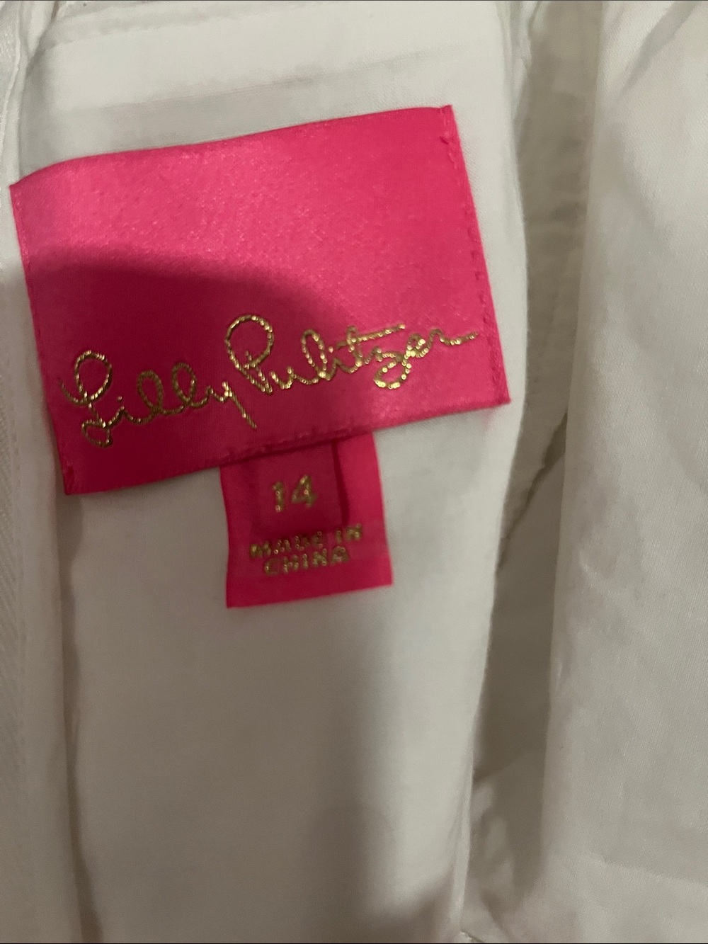 Lilly Pulitzer White Eyelet Bodice Pink Seersucker Skirt women’s Dress. - Picture 8 of 10